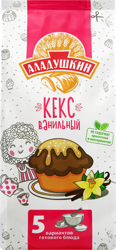 

Смесь для выпечки Аладушкин Кекс Ванильный 330 г