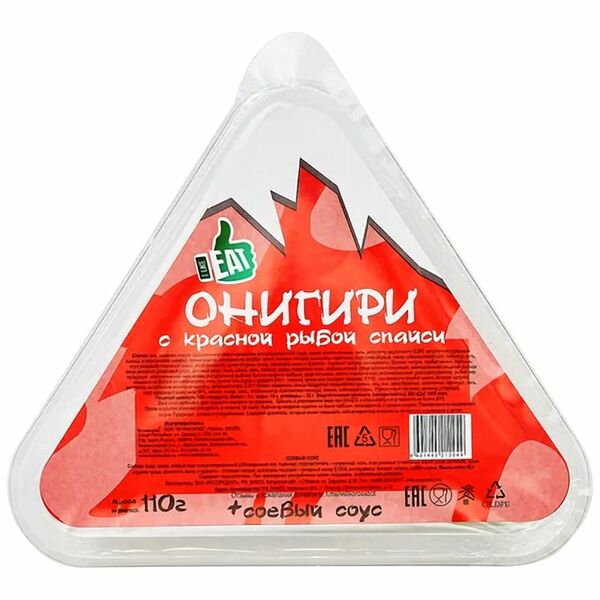 Онигири I Like Eat с красной рыбой спайси + соевый соус 110г