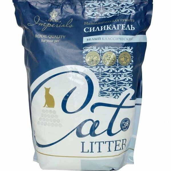 Наполнитель для кошачьего туалета Imperials силикагелевый белый классический, 3,8 л