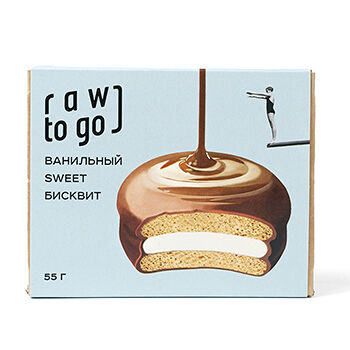 Десерт Raw to Go sweet бисквит с ванильным суфле