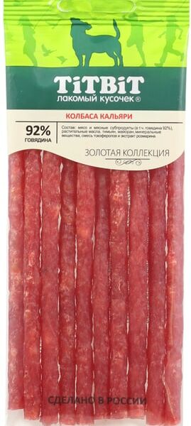 Лакомство для собак TiTBiT Золотая коллекция Колбаски Кальяри 50г