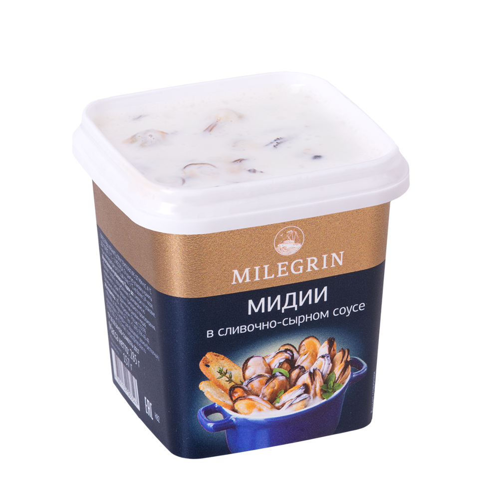 

Мидии Milegrin в сливочно-сырном соусе 285 г
