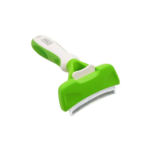 Дешеддер Stefan самоочищающийся с изогнутым лезвием для животных M 76 мм