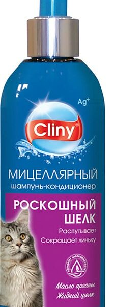 Шампунь-кондиционер для кошек Cliny Роскошный шелк мицеллярный 200мл