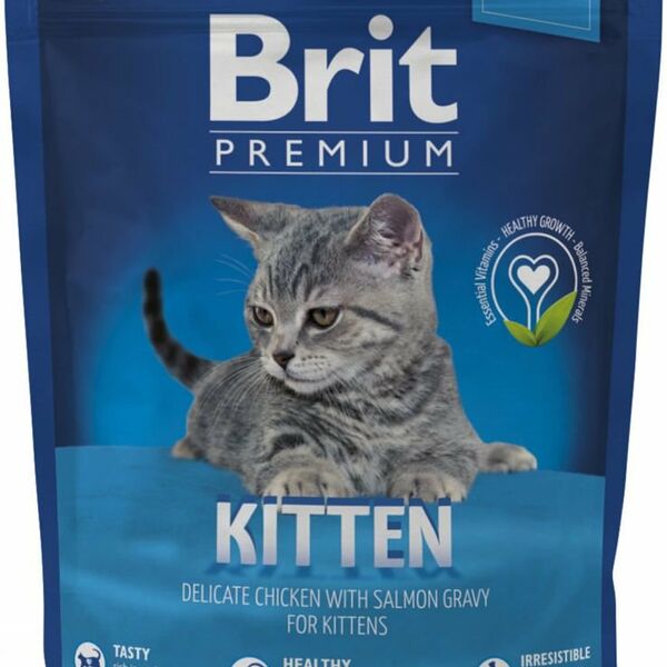 Корм для котят Brit Premium Нежная курица в соусе из лосося