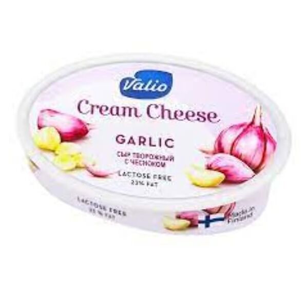 Сыр творожный с чесноком Valio безлактозный