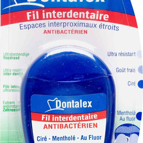 Зубная нить антибактериальная Dontalex с ментолом, 50 м