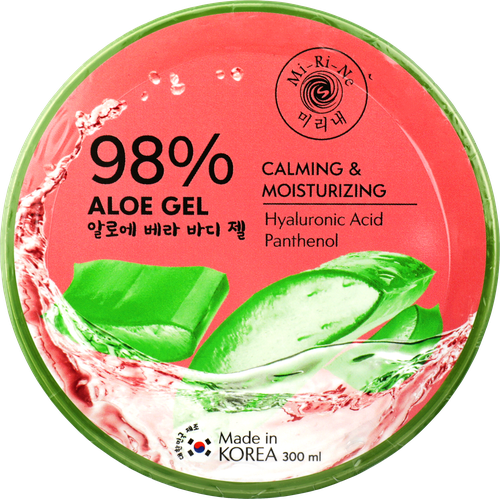 

Гель для тела Mi-Ri-Ne успокаивающий и увлажняющий 98% алоэ вера с гиалуроновой кислотой и пантенолом 300мл