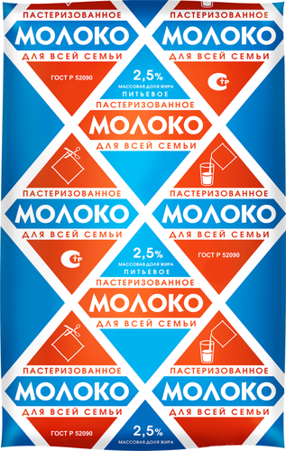 

Молоко Для всей семьи пастеризованное 2.5% 900 мл