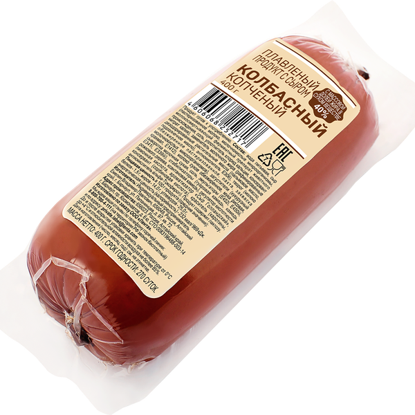 Продукт плавленый копченый Колбасный с сыром 40%, с змж