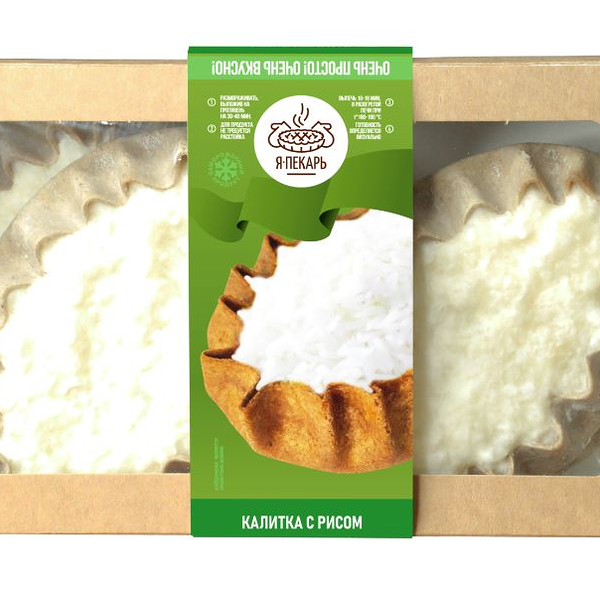 Калитка Я-Пекарь с рисом замороженная (87 г x 4 шт)