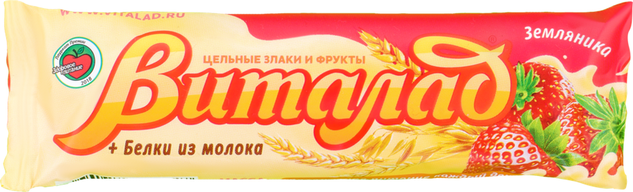 

Батончик-мюсли фруктово-злаковый ВИТАЛАД Земляничный 40 г