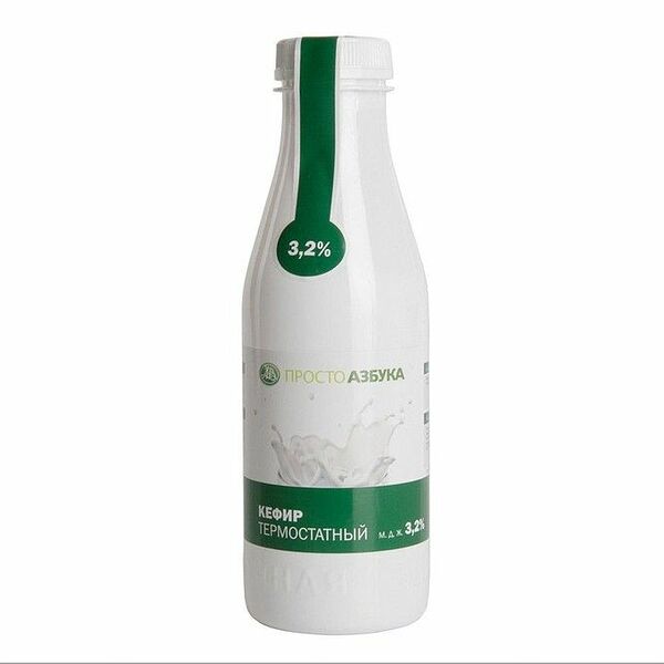 Кефир термостатный 3,2%, «Просто Азбука», 0.5 л, Тверская область, БЗМЖ