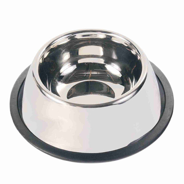 Trixie Миска, металлическая с резинкой для животных 900 мл, 15 см
