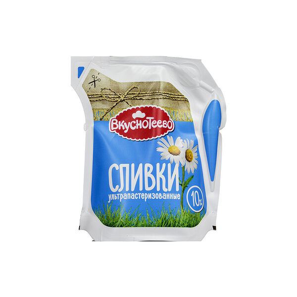 Сливки ультрапастеризованные Вкуснотеево 10%