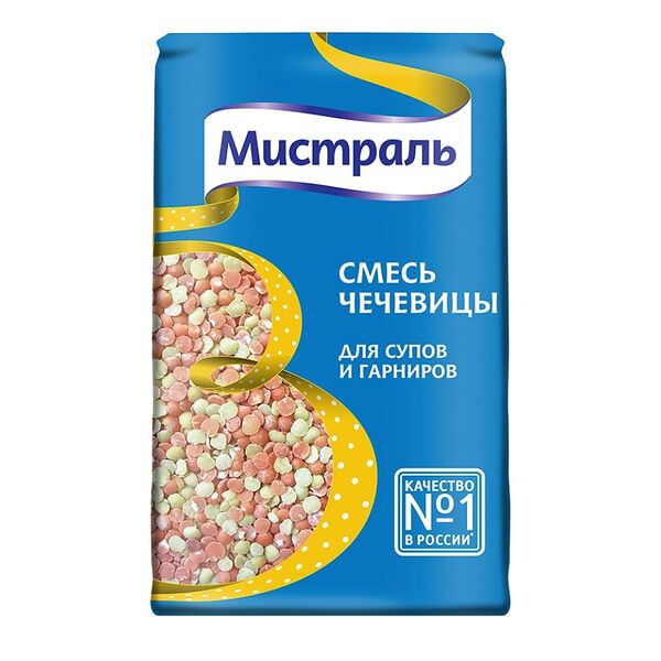 Смесь чечевицы Мистраль красная и желтая 450 г
