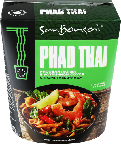 

Рисовая лапша SanBonsai в устричном соусе с пюре тамаринда Пад Тай 123 г