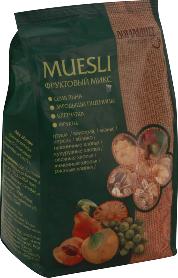

Мюсли ДОМАШНЕЕ БИСТРО Фруктовый микс