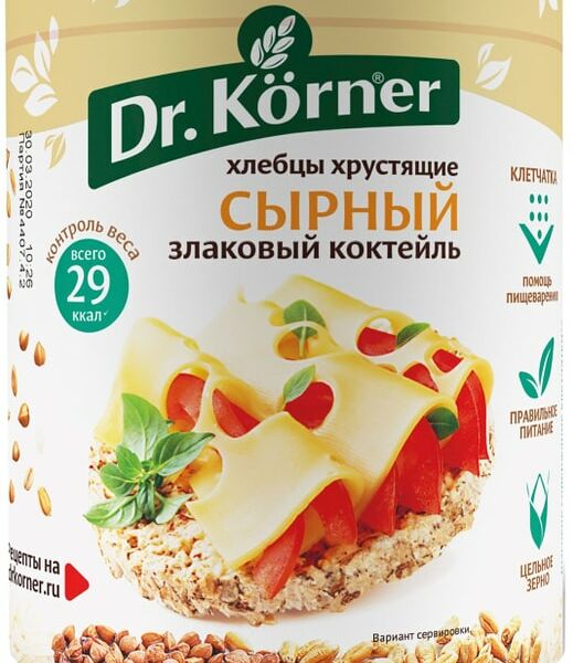 Хлебцы Dr.Korner Злаковый коктейль Сырный 100г