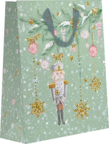 

Пакет подарочный Christmas Pink 22.7х18х10 см с тиснением Арт. MT 1 шт. в ассортименте