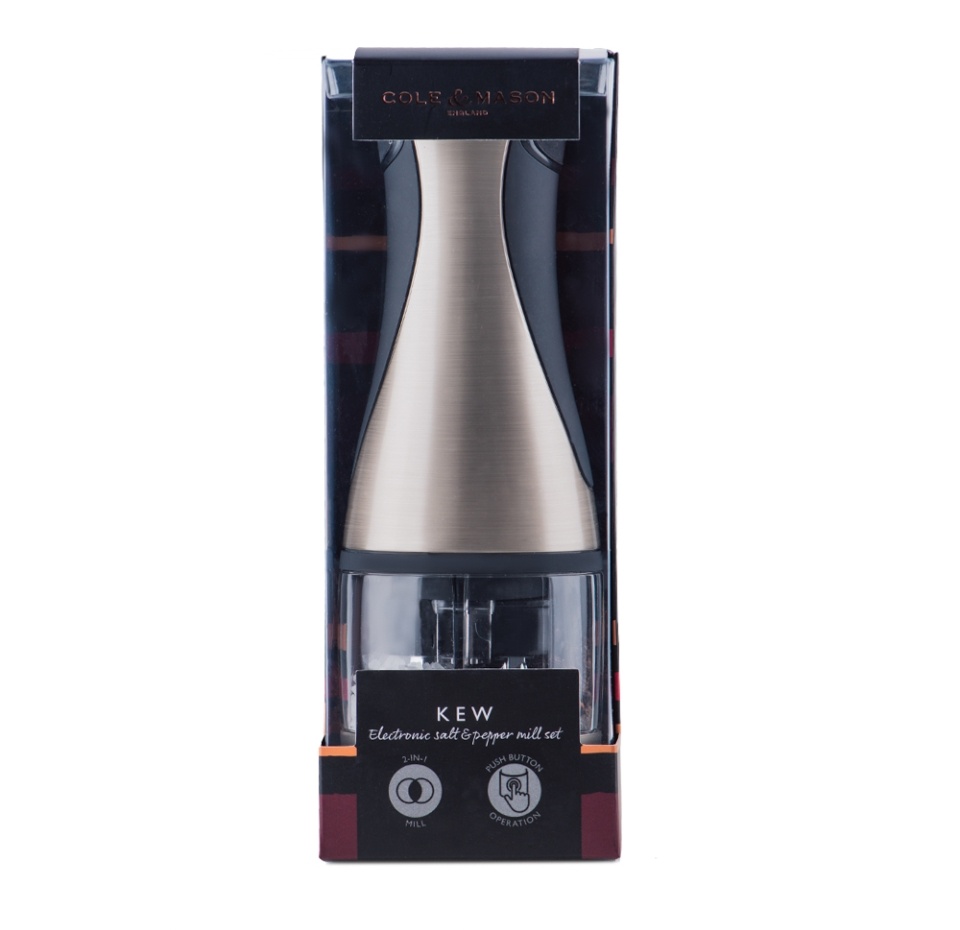 

Мельница Cole&Mason Kew для соли и перца на батарейках 21 см