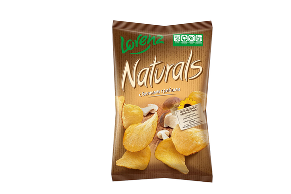 Чипсы картофельные Lorenz Naturals с белыми грибами