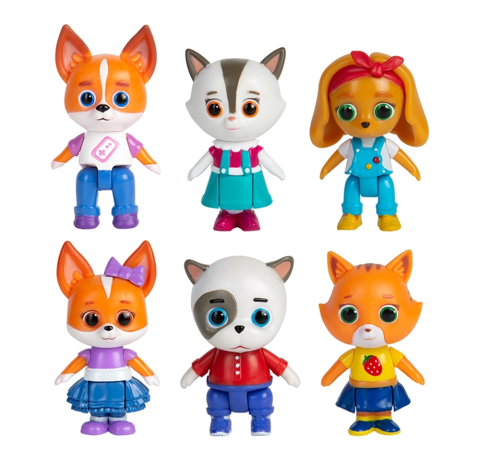 

Набор пластиковых фигурок Кошечки-собачки 6 героев 5.5 см