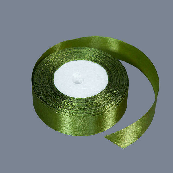 Лента атласная зеленая (1 метр)