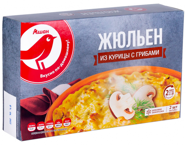 Жюльен АШАН Красная птица Курица с грибами