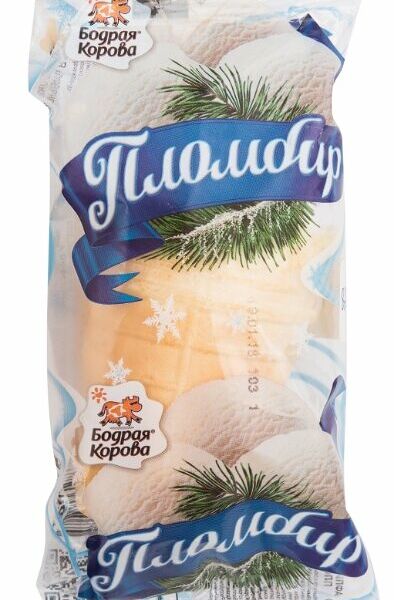 Мороженое Бодрая Корова пломбир с ванилью