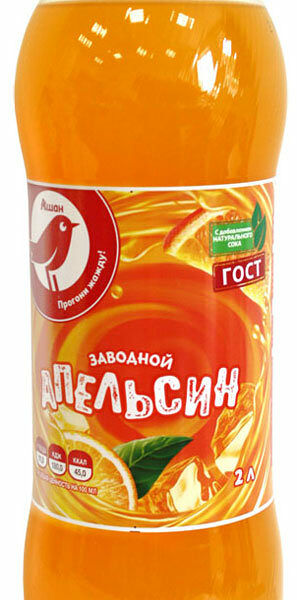 Напиток сильногазированный АШАН Красная птица Оранж безалкогольный