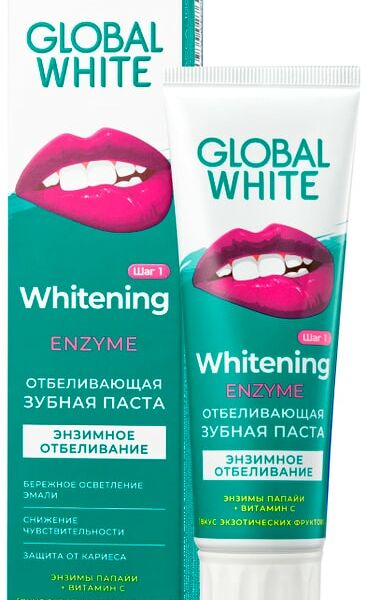 Зубная паста Global White Enzyme отбеливающая  100г