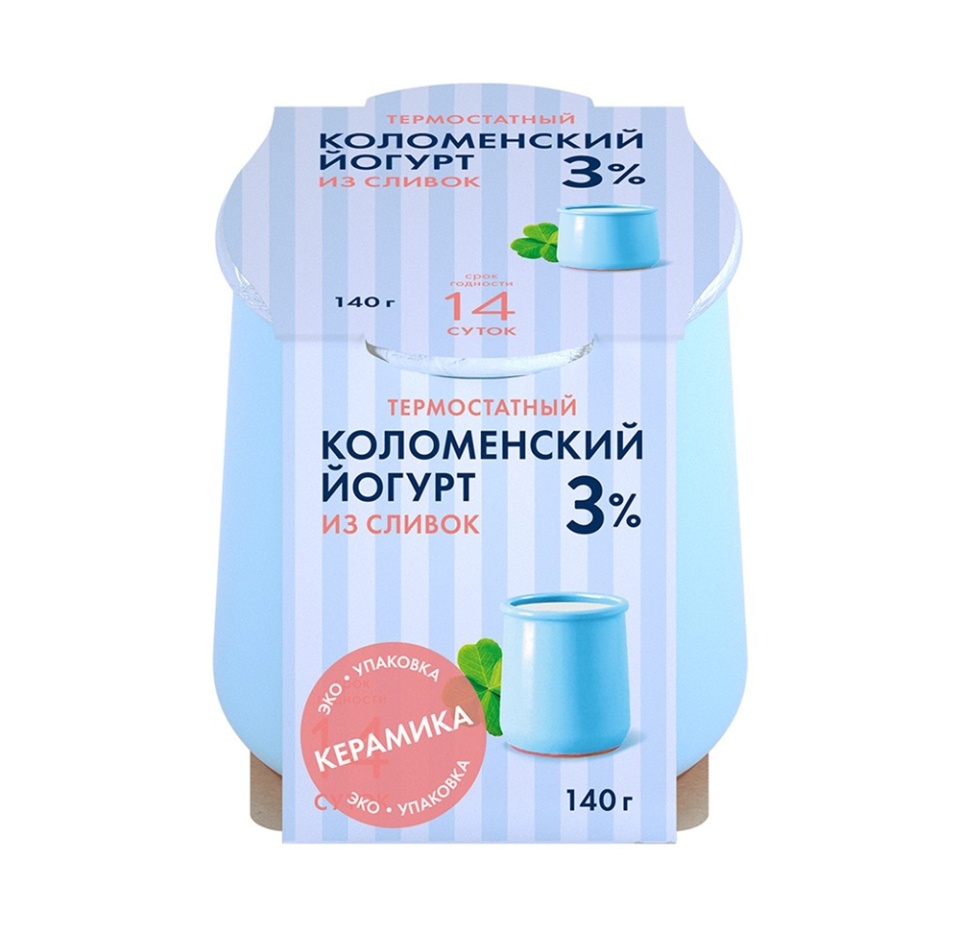 

Йогурт из сливок термостатный Коломенский 3% классический 140 г