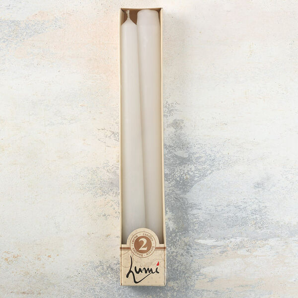 Свеча Античная белая 250x22мм, 2 шт