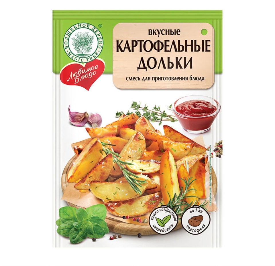 

Смесь для приготовления блюда Волшебное дерево Вкусные картофельные дольки 25 г