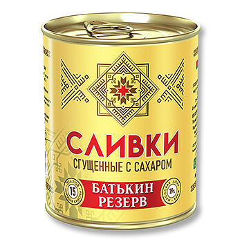 Сливки сгущённые с сахаром 19%, «Батькин резерв», 360г