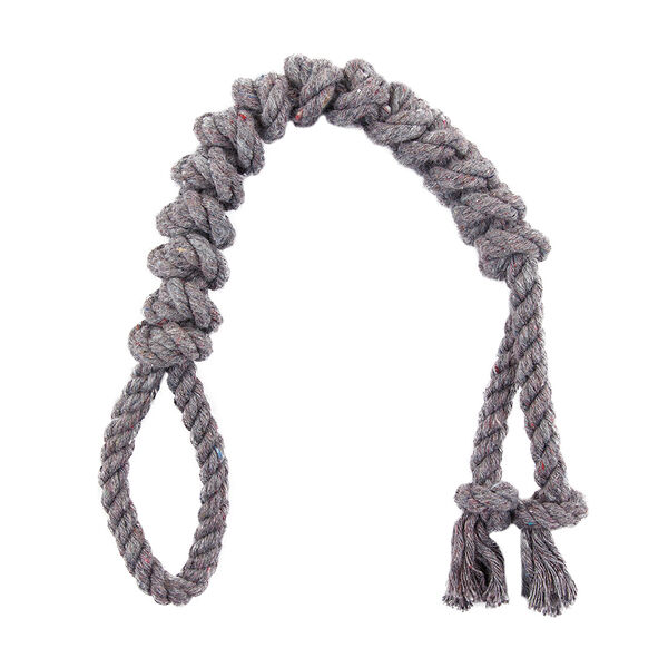 Игрушка для собак Канат змейка 37 см, серый