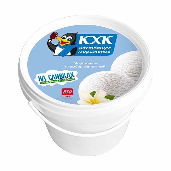 Мороженое КХК Пломбир на сливках ванильное