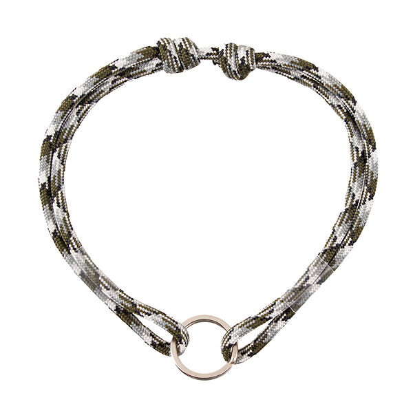 Шнурок для адресника из парашютного паракорда для кошек и собак (25-45 см) белый камуфляж