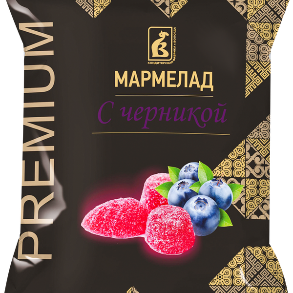 Мармелад Вологда КФ с черникой