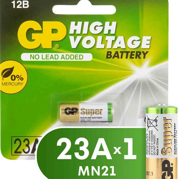 Батарейка алкалиновая GP High Voltage MN21/AE23/A23/3LR50/23AF 12V, 1 шт.