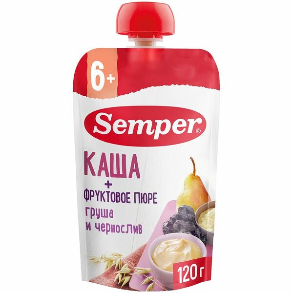 Пюре грушево-черносливовое с кашей Semper