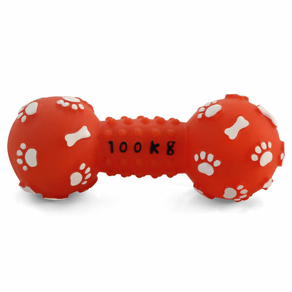 Игрушка для собак триол гантель с лапками и косточками винил 180 мм 73067 99759837