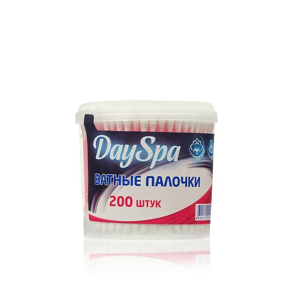 Ватные палочки Day Spa в стакане , розовые 200шт