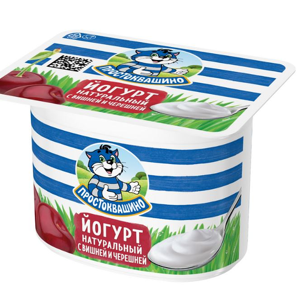 Йогурт Простоквашино вишня-черешня 2,9%