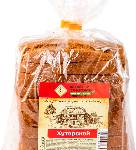 Хлеб Алтайские Закрома Хуторской в нарезке