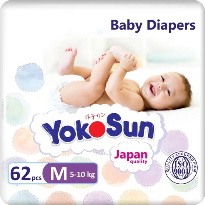 

Подгузники YokoSun на липучках М 5-10 кг 62 шт