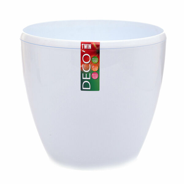 Горшок Деко Твин 2,5л белый ТМ Santino (Сантино)
