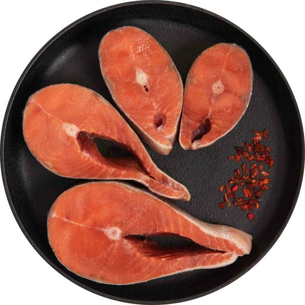 Кета свежемороженая, стейк, Дальний Восток, (1 стейк ~ 200 г)