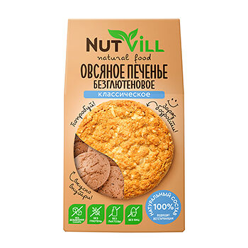 Печенье NutVill Овсяное Классическое безглютеновое